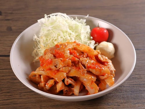 紅く酒の進む生姜焼き